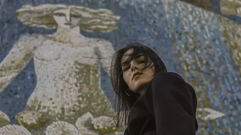 Contemporary portrait in mosaic